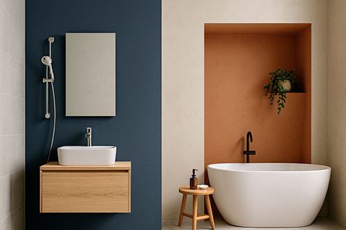 Couleurs tendance dans la salle de bain