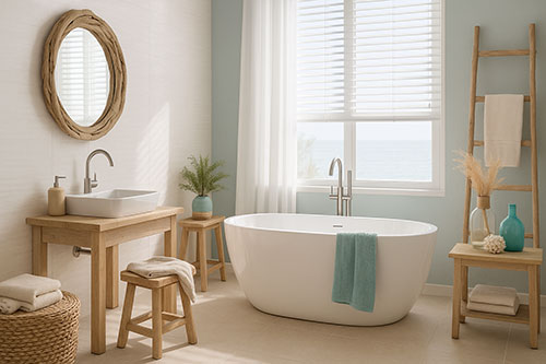 decoration salle de bain style bord de mer marin