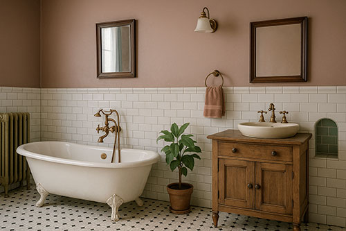 decoration salle de bain style vintage